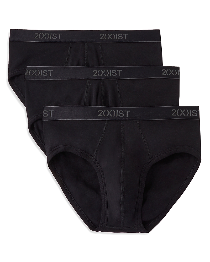 2(x)ist Men's Underwear, Essentials Contour Pouch Brief 3 Pack In Black New Heather