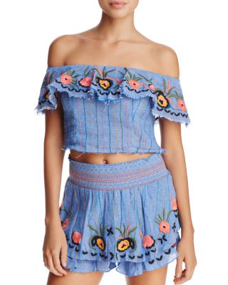 Red Carter - Alta Off-the-Shoulder Crop Top