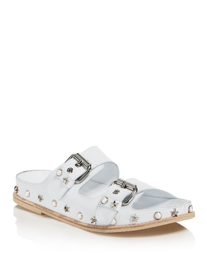 Stuart Weitzman Women s Sandbar Embellished Leather Sandals