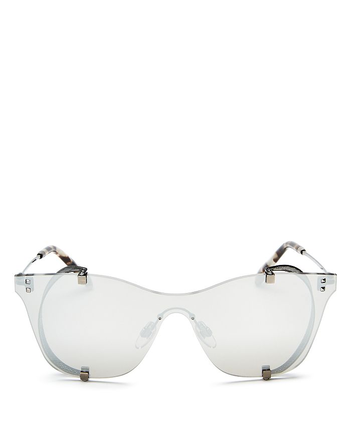 Valentino Women's Mirrored Shield Sunglasses, 130mm Bloomingdale's