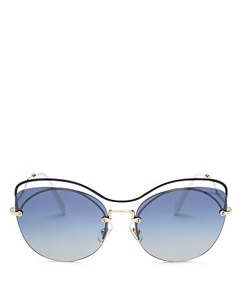 Miu Miu Women S Mirrored Cat Eye Sunglasses 60mm Bloomingdale S