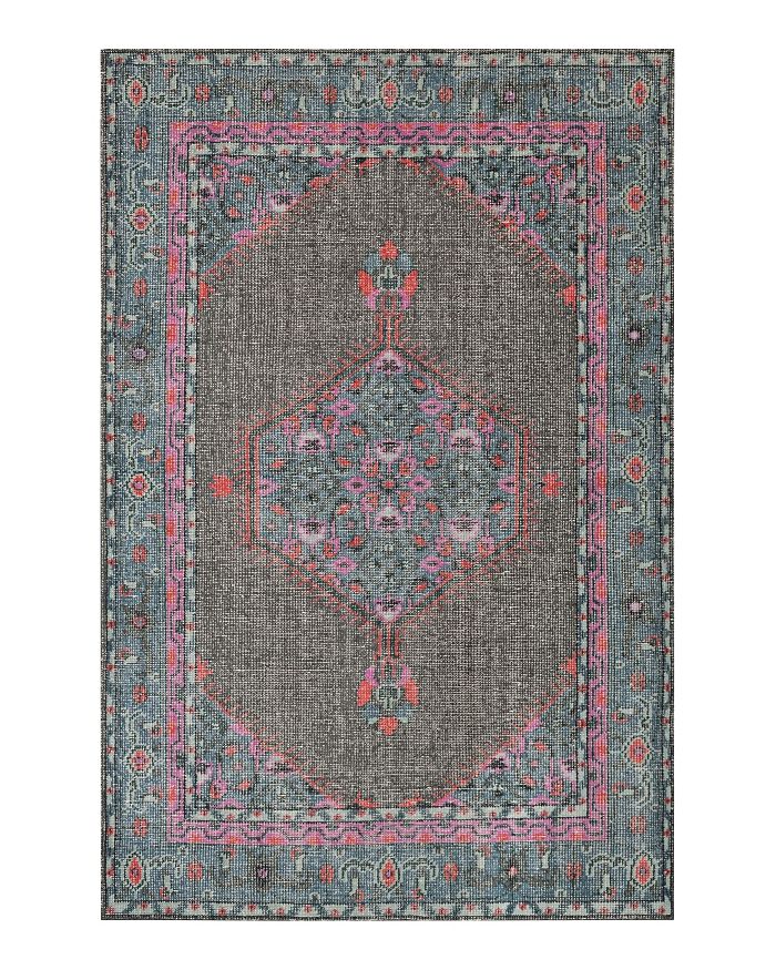 Surya Zahra Area Rug, 3'6 X 5'6 In Charcoal/teal/pink