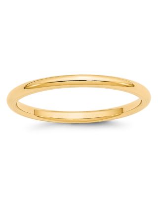 Bloomingdale's Fine Collection - Men's 2mm Comfort Fit Band Ring in 14K Yellow Gold - Exclusive