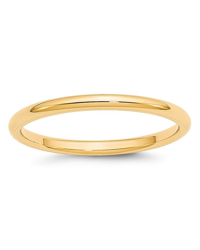 Shop Bloomingdale's Men's 2mm Comfort Fit Band Ring In 14k Yellow Gold - 100% Exclusive