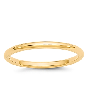 Bloomingdale's Men's 2mm Comfort Fit Band Ring In 14k Yellow Gold - 100% Exclusive
