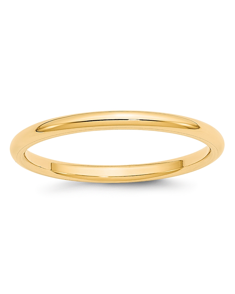 Bloomingdale's Fine Collection Men's 2mm Comfort Fit Band Ring in 14K Yellow Gold