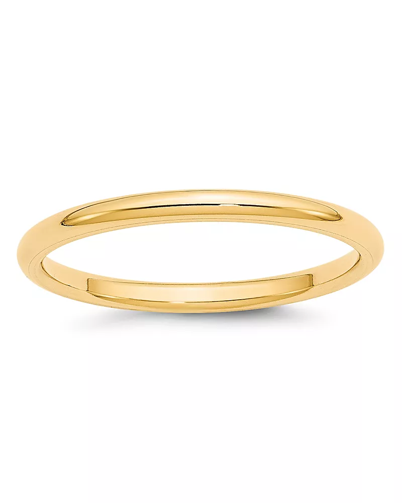 Bloomingdale's Fine Collection Men's 2mm Comfort Fit Band Ring in 14K Yellow Gold