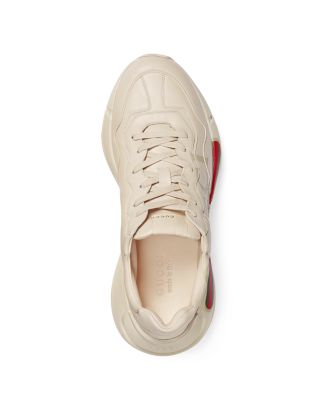 VIP SALE!!Gucciグッチ♪RHYTON Men's Rhyton sneaker with Gucci logo in ivory leather