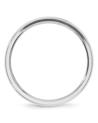 Men's 4mm Bevel Edge Comfort Fit Band in 14K White Gold 