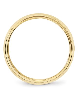 Men's 6mm Bevel Edge Comfort Fit Band 14K Yellow Gold 