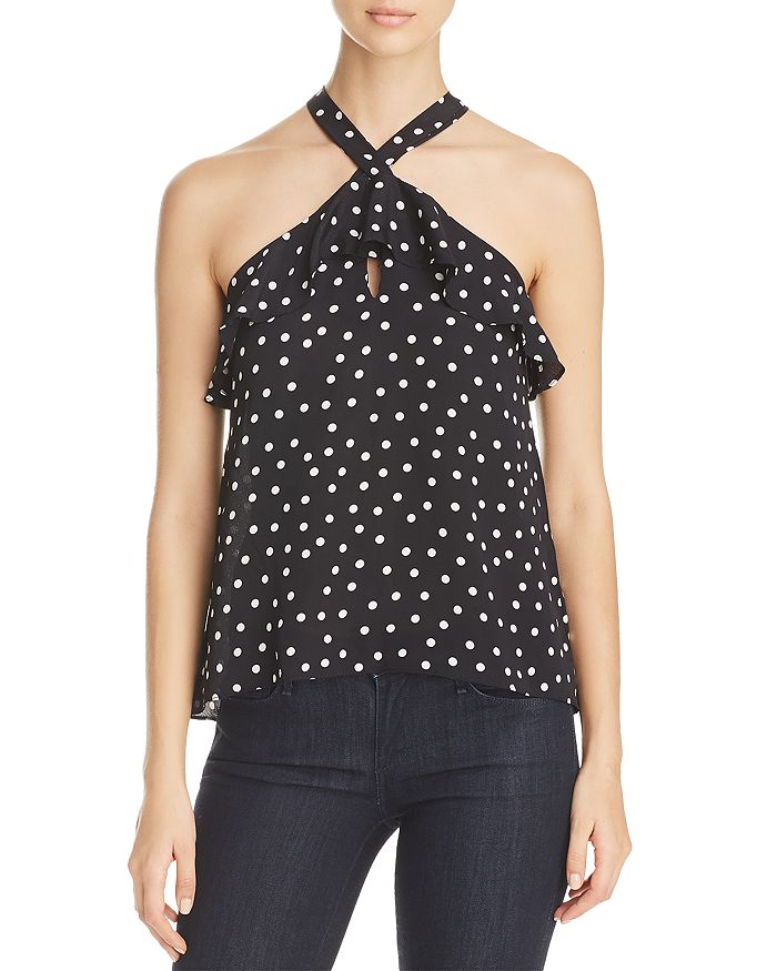Red Haute Polka Dot Halter Top Bloomingdale's — free download