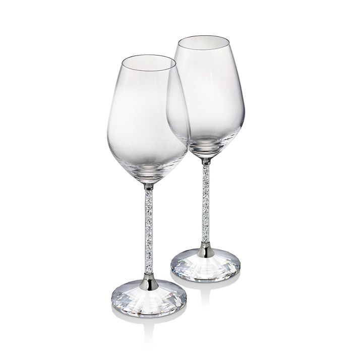 Swarovski Crystalline Red Wine Glass, Set Of 2 In Clear