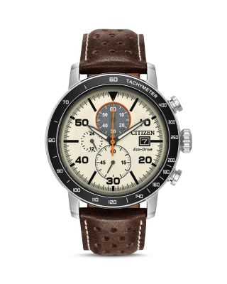 Citizen - Men's Leather Strap Watch, 44mm