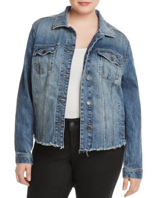 lucky brand frayed hem denim jacket