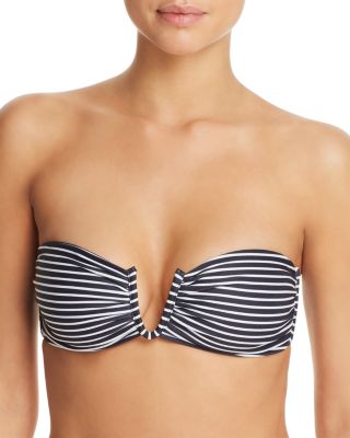 v wire bandeau bikini top