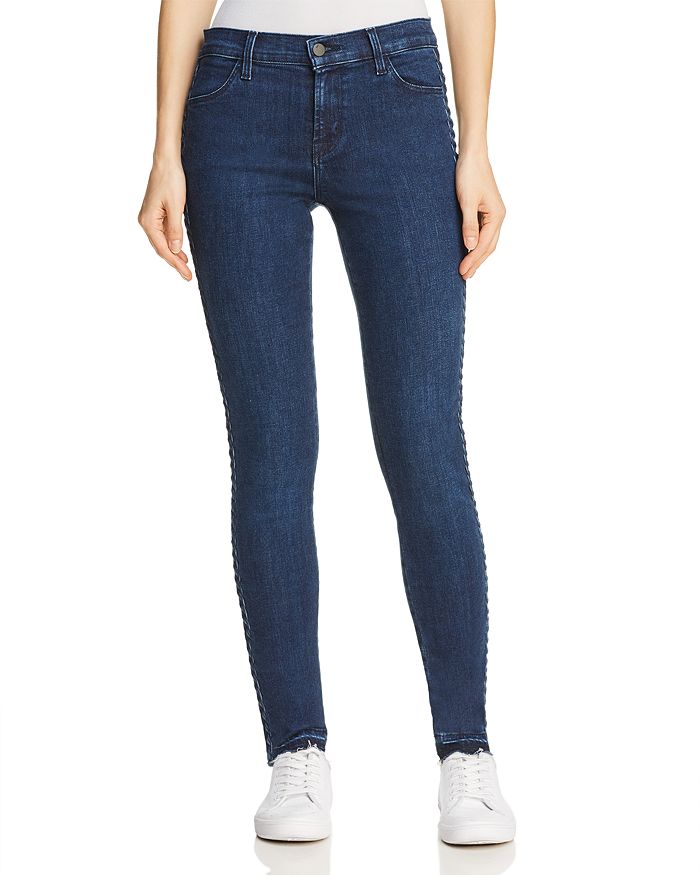 J Brand 620 Mid Rise Super Skinny Jeans in Braided Catonite
