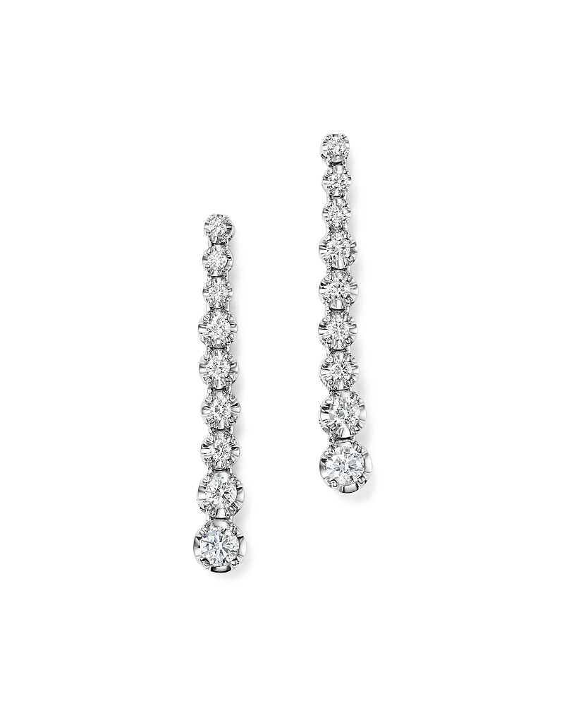 Bloomingdale's Fine Collection Diamond Graduated Drop Earrings in 14K White Gold, 0.80 tcw