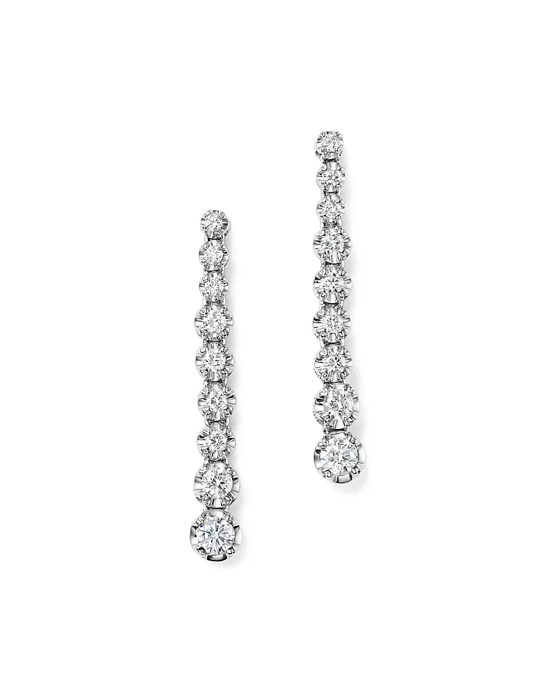 Bloomingdale's Fine Collection Diamond Graduated Drop Earrings in 14K White Gold, 0.80 tcw