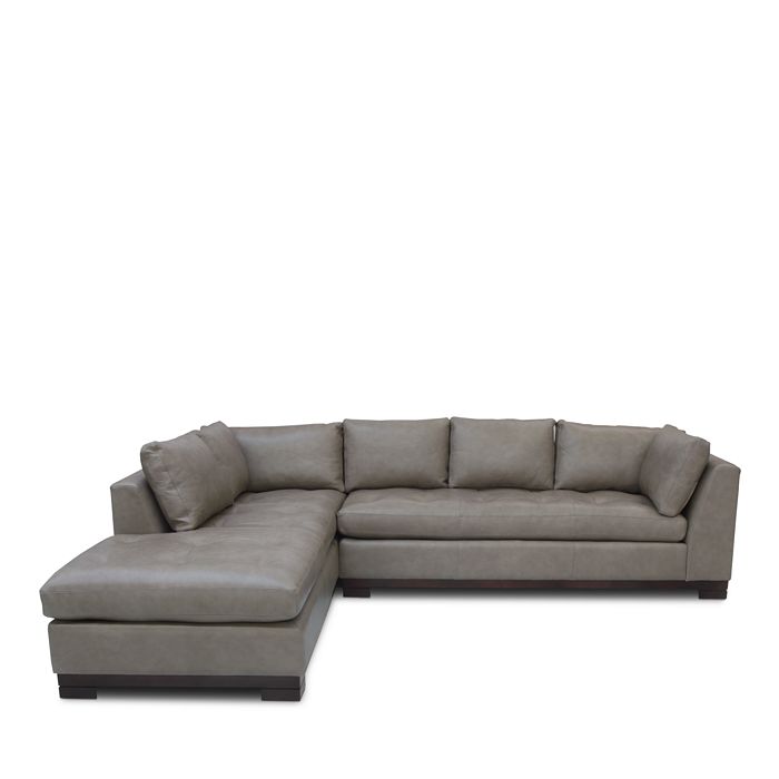 Carter 2 Piece Leather Sectional, 2 Piece Leather Sectional