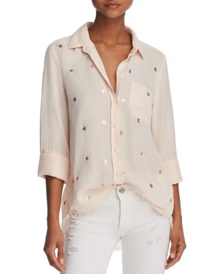 bella dahl frayed hem shirt