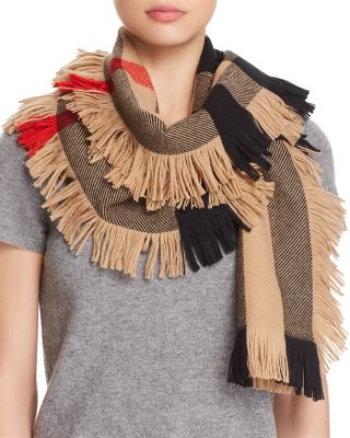 half mega fringe scarf
