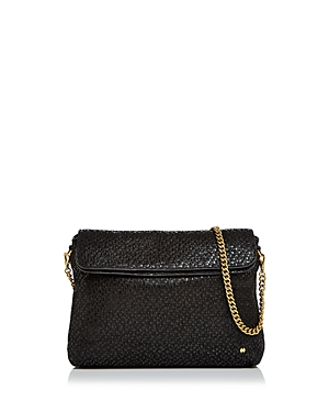 HALSTON HERITAGE TINA DOUBLE FLAP CONVERTIBLE LEATHER CLUTCH,TI280061N5