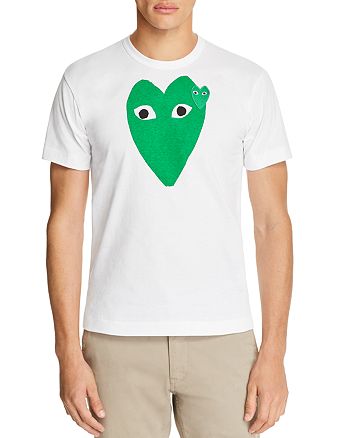 Comme Des Garcons PLAY Green Heart Short Sleeve Tee | Bloomingdale's