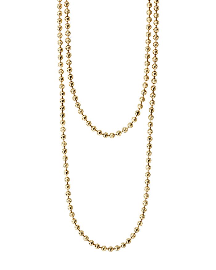 Shop Lagos Caviar Gold Collection 18k Gold Ball Chain Necklace, 34