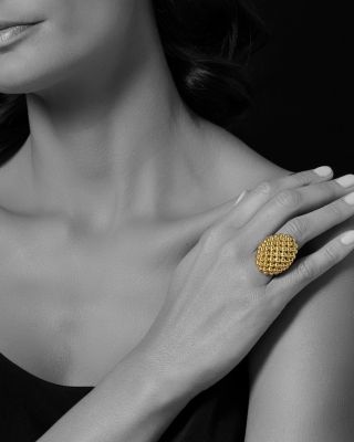 Caviar Gold Collection 18K Gold Dome Ring
