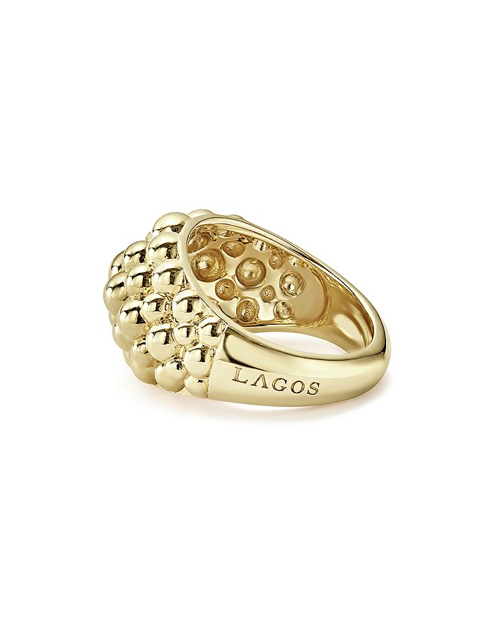 Shop Lagos Caviar Gold Collection 18k Gold Domed Ring