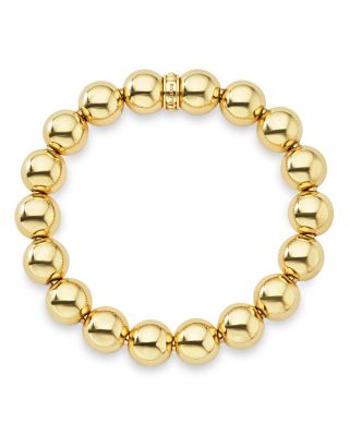 Caviar Gold Collection 18K Gold Beaded Bracelet, 12mm