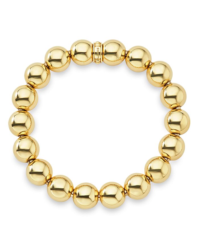 Shop Lagos Caviar Gold Collection 18k Gold Beaded Bracelet, 12mm