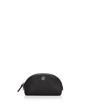 Tory Burch Robinson Small Saffiano Leather Makeup Pouch | Bloomingdale's