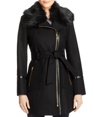 Via Spiga Faux Fur Coat 51 Off, New Look Black Speckled Faux Fur Collar Coats