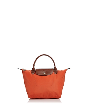 Longchamp Le Pliage Mini Nylon Tote In Orange/gold