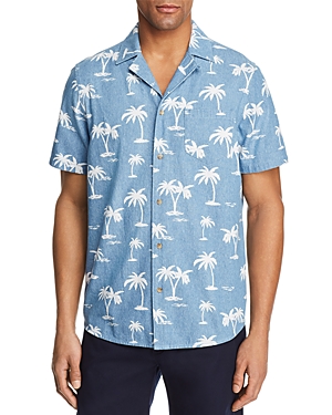 BANKS PALM TREE SHORT SLEEVE BUTTON-DOWN SHIRT - 100% EXCLUSIVE,WSS0066