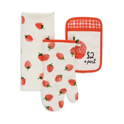 kate spade new york - Strawberry Print 3-Piece Linen Set