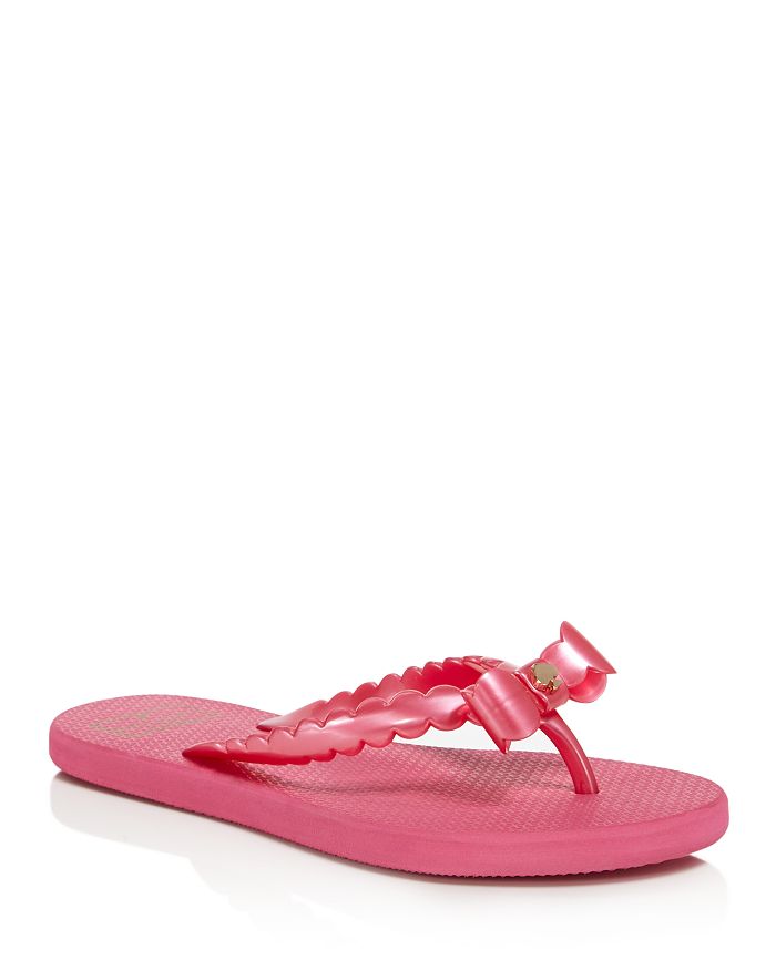 Kate spade pink on sale bow flip flops