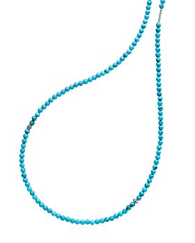 LAGOS - Sterling Silver Caviar Icon Turquoise Five Station Strand Necklace, 34" 