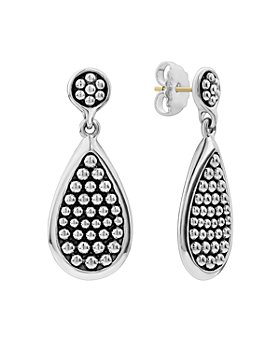 LAGOS - Sterling Silver Bold Caviar Teardrop Earrings
