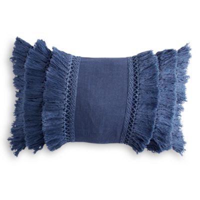 Fringe Decorative Pillow, 12" x 18"