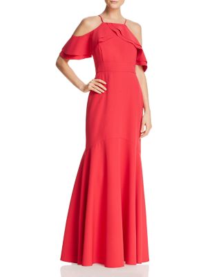 Nicole Miller New York Nicole Miller Cold Shoulder Gown Bloomingdale s