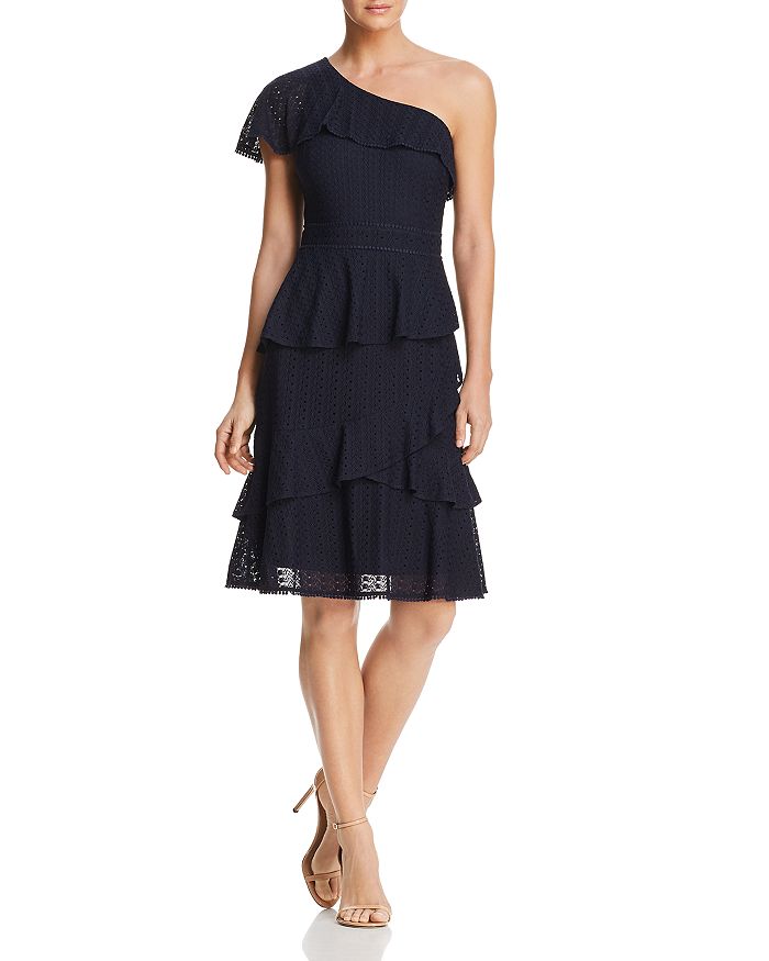 Adelyn Rae Trixie One Shoulder Lace Dress Bloomingdale s