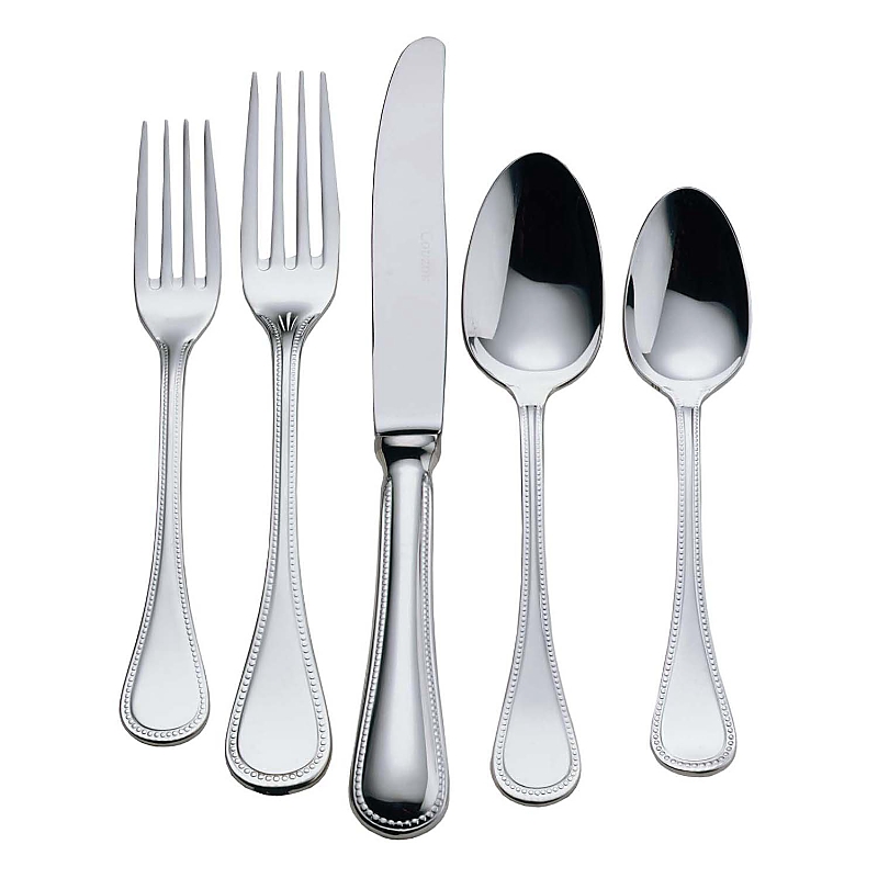 Couzon Lyrique Five-piece Place Setting In Silver