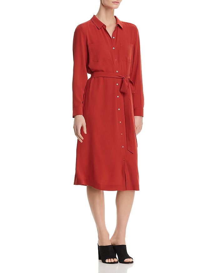 Eileen fisher outlet silk shirt dress