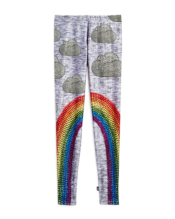 Terez Girls' Rainbow & Cloud Crystal Print Leggings - Big Kid