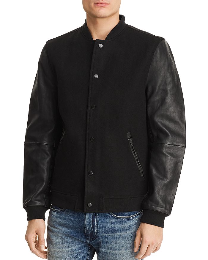 Superdry Varsity Leather Bomber Jacket | Bloomingdale's