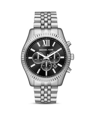 Michael Kors - Silver-Tone Lexington Chronograph, 44mm