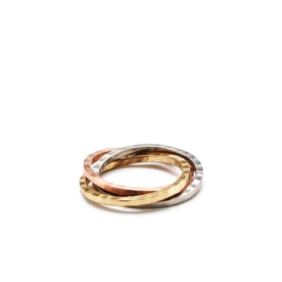 Hammered-Brass Bangles Napkin Ring - Exclusive