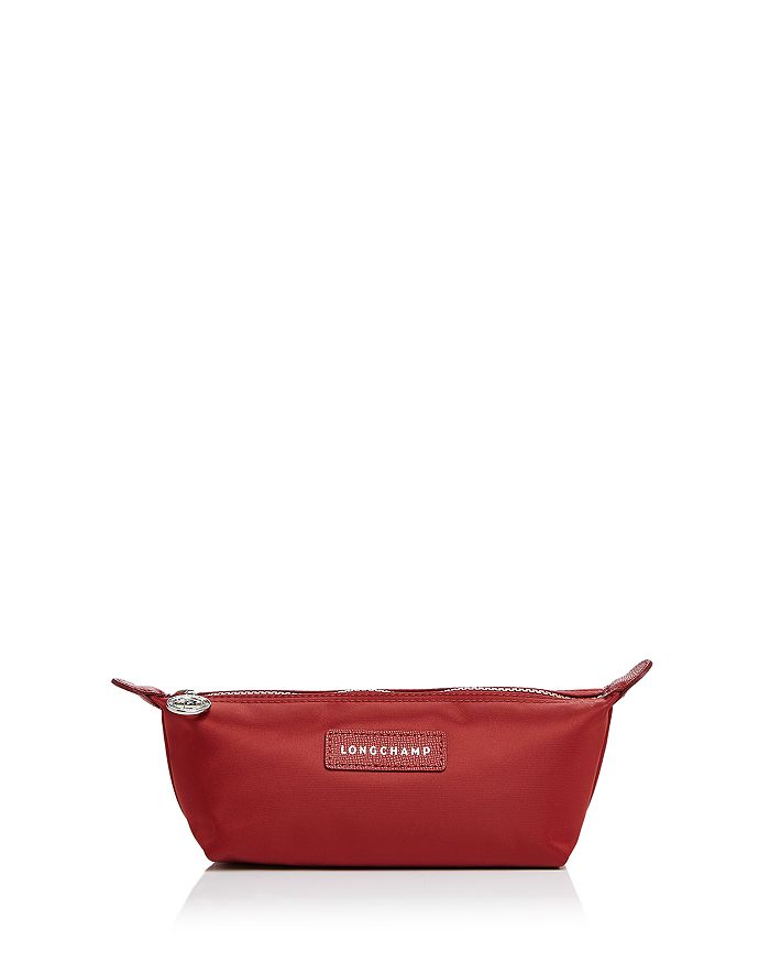 Longchamp Le Pliage Neo Small Nylon Pouch In Red/silver